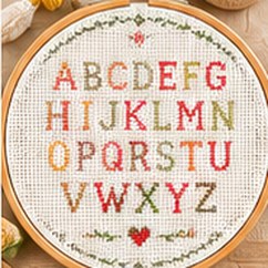 Cross stitch alphabet pattern